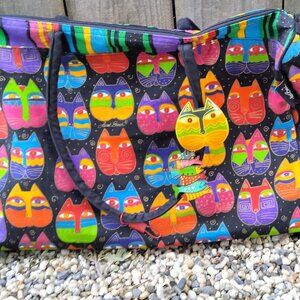 Laurel Burch Canvas overnight bag